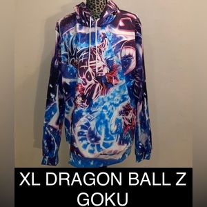 XL DragonBallZ Goku Full Print Hoodie 29”L Mid23” WAS TOLD RUN’S SMALL.Does NOT.